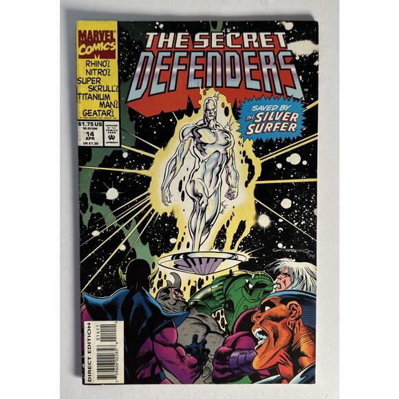 MARVEL THE SECRET DEFENDERS...SILVER SURFER..#14 .1994.. #1044 - Picture 1 of 7
